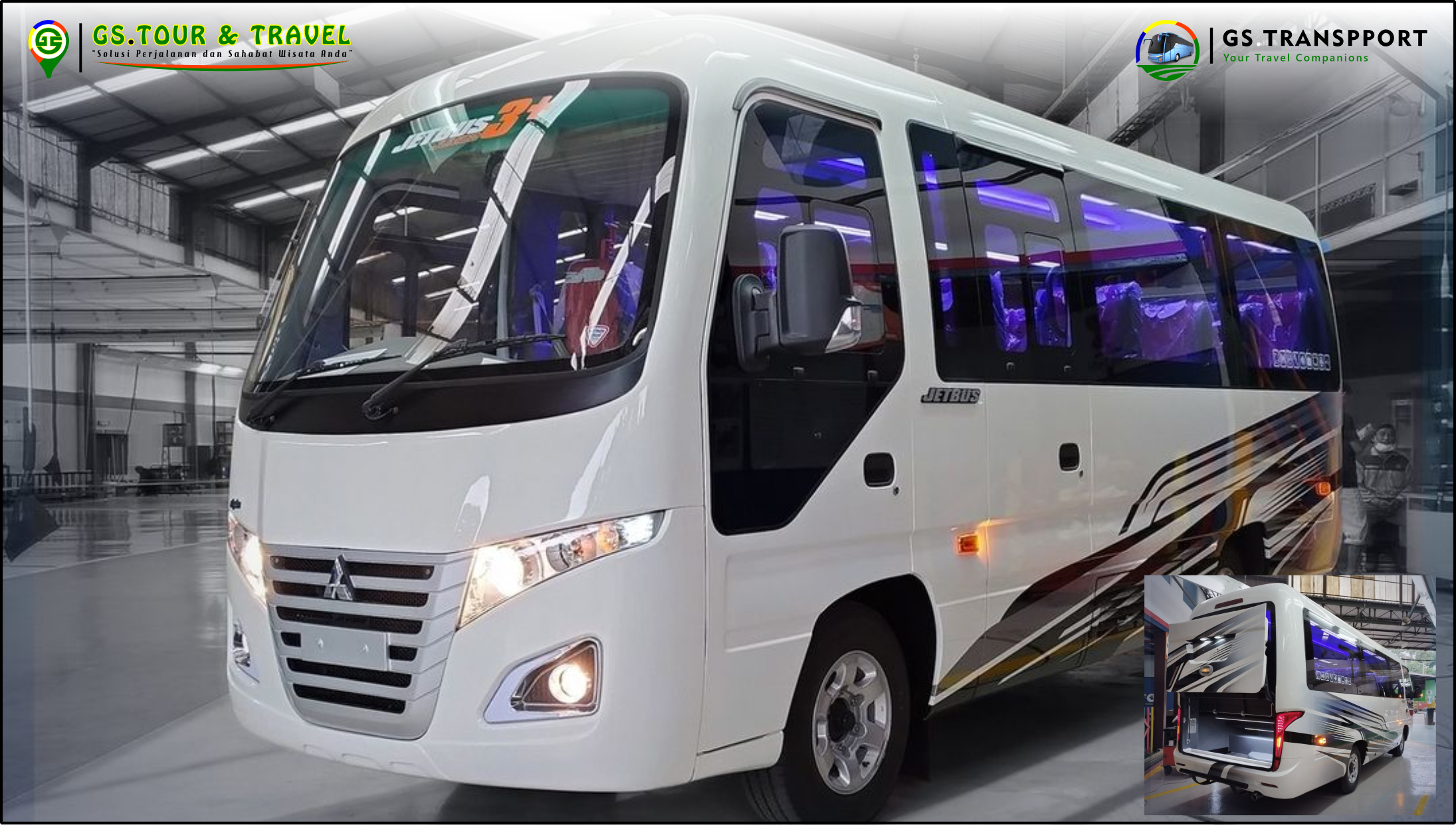 sewa bus ELF PREMIUM Pariwisata seat 18 Aman-Nyaman-Sesuai. GS Tour Travel Transpport solusinya, di dukung dengan Driver beserta Team Travel ramah dan profesional.