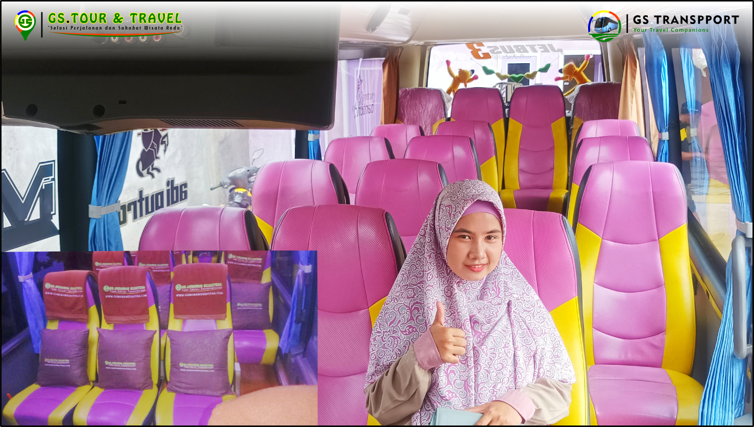 sewa bus ELF PREMIUM Pariwisata seat 18 Aman-Nyaman-Sesuai. GS Tour Travel Transpport solusinya, di dukung dengan Driver beserta Team Travel ramah dan profesional.