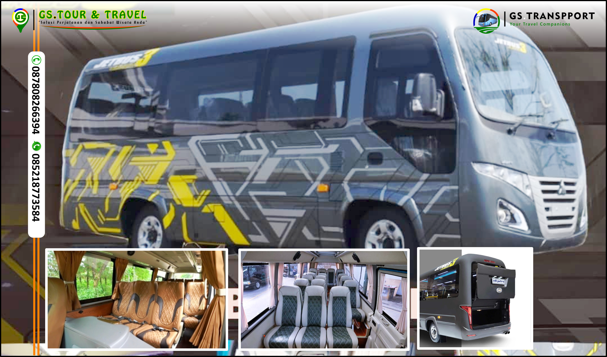 sewa bus ELF PREMIUM Pariwisata seat 18 Aman-Nyaman-Sesuai. GS Tour Travel Transpport solusinya, di dukung dengan Driver beserta Team Travel ramah dan profesional.