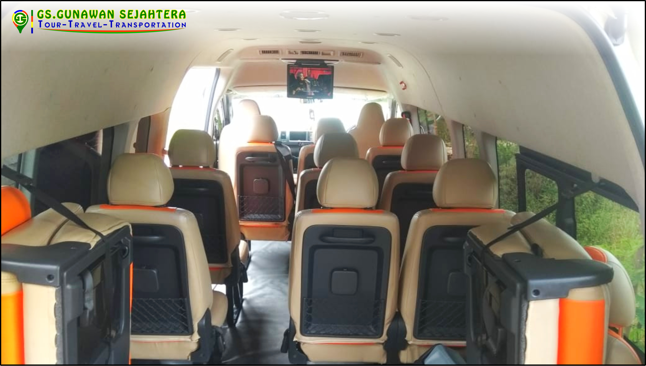 Sewa Hiace luxury pariwisata 14 kursi untuk perjalanan yang aman dan nyaman. gs tour travel transpport solusinya