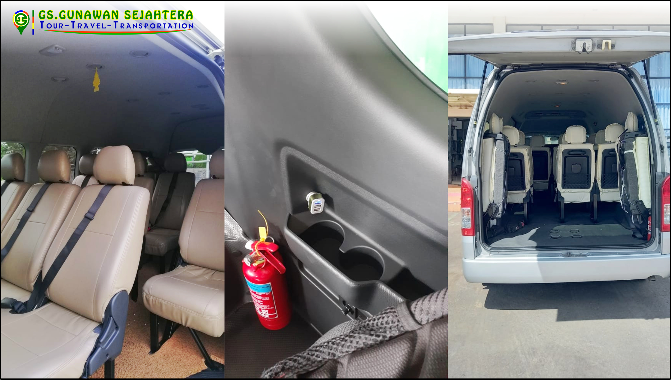 Sewa Hiace luxury pariwisata 14 kursi untuk perjalanan yang aman dan nyaman. gs tour travel transpport solusinya