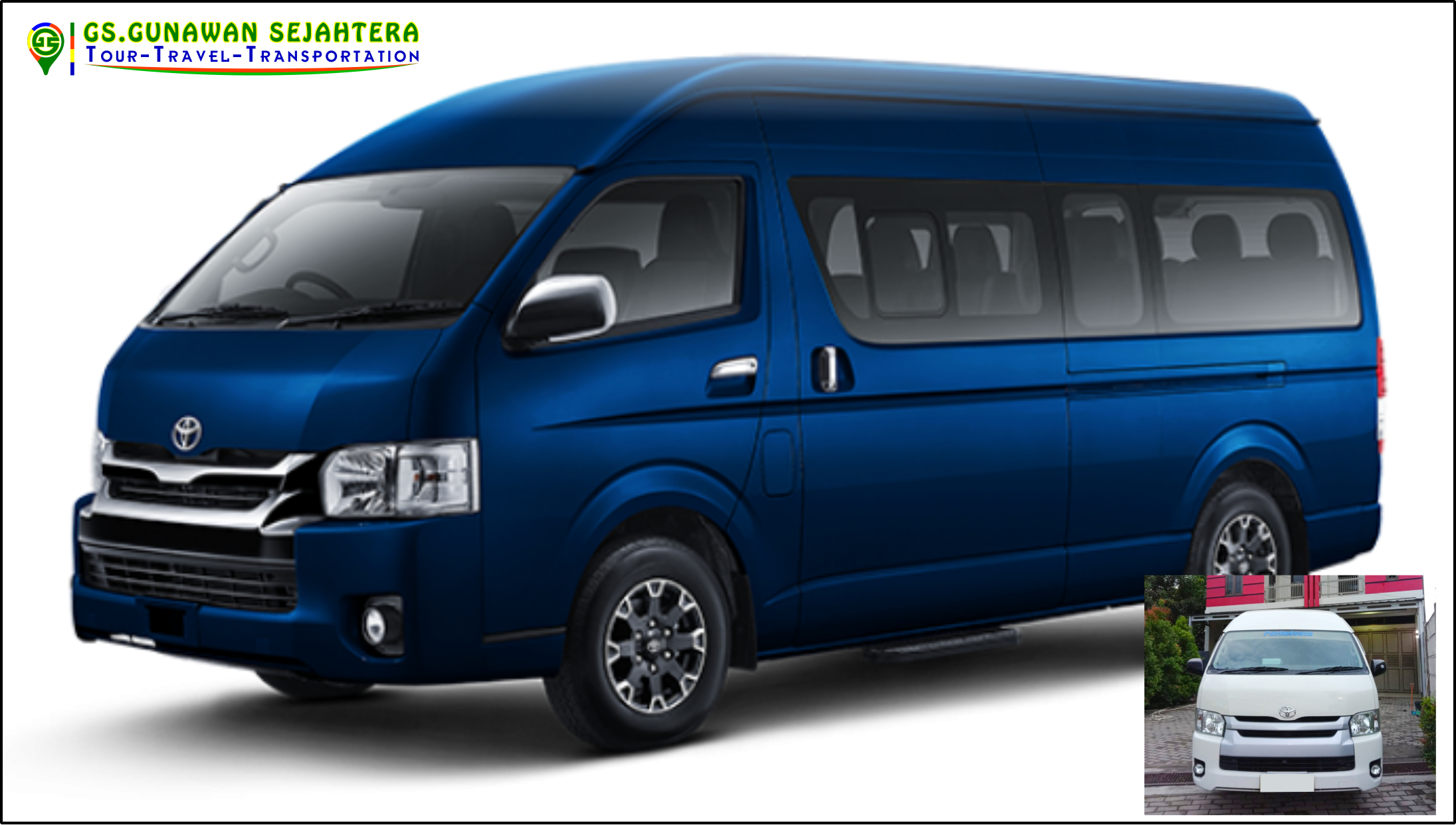 Sewa Hiace luxury pariwisata 14 kursi untuk perjalanan yang aman dan nyaman. gs tour travel transpport solusinya